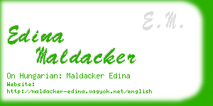 edina maldacker business card